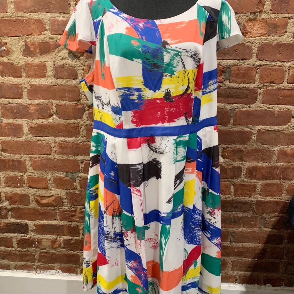Modcloth Brush Paint Splatter Dress-size 1X-NWOT